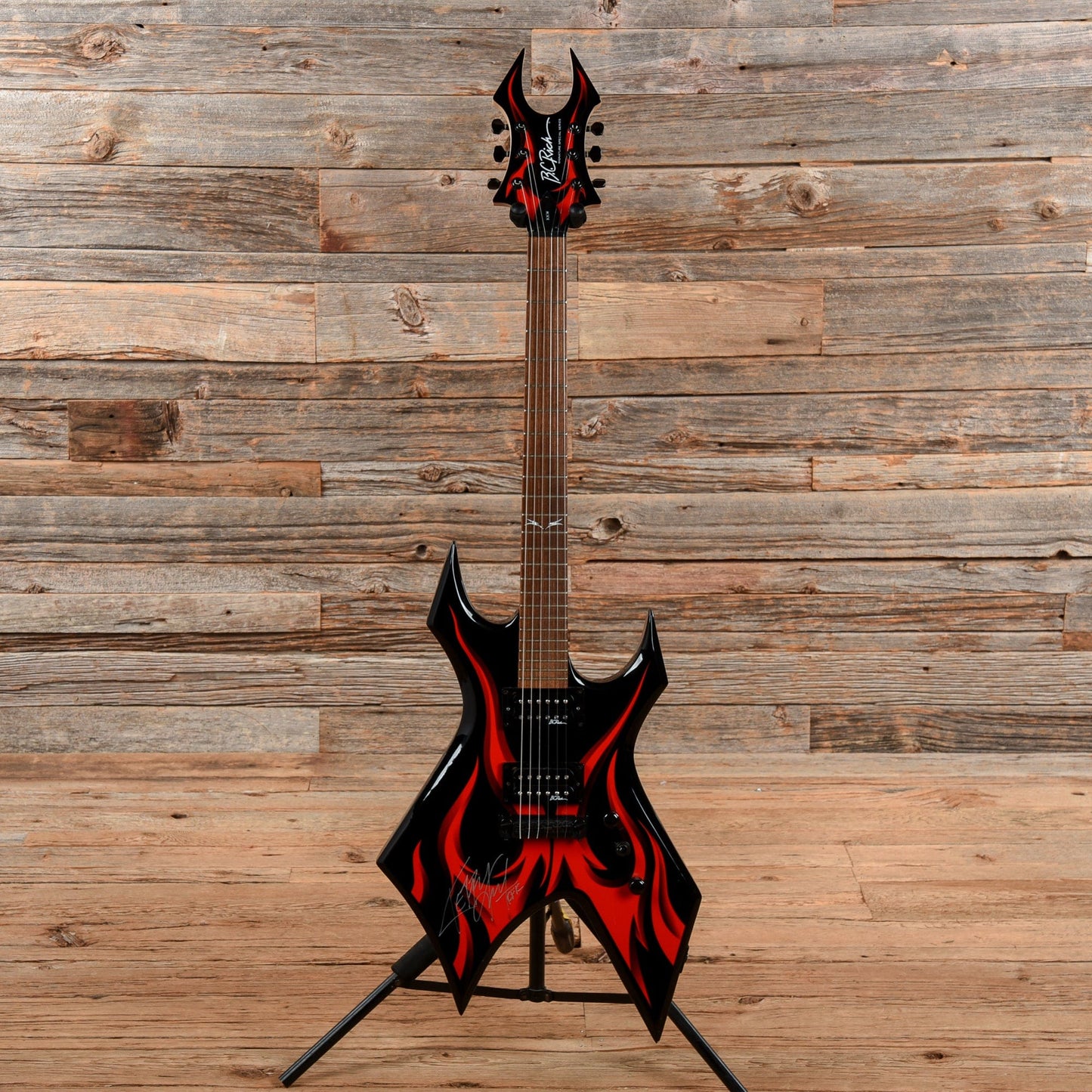 B.C. Rich KKW Tribal Fire Electric Guitars - Black Black Electric Guitars / Solid Body