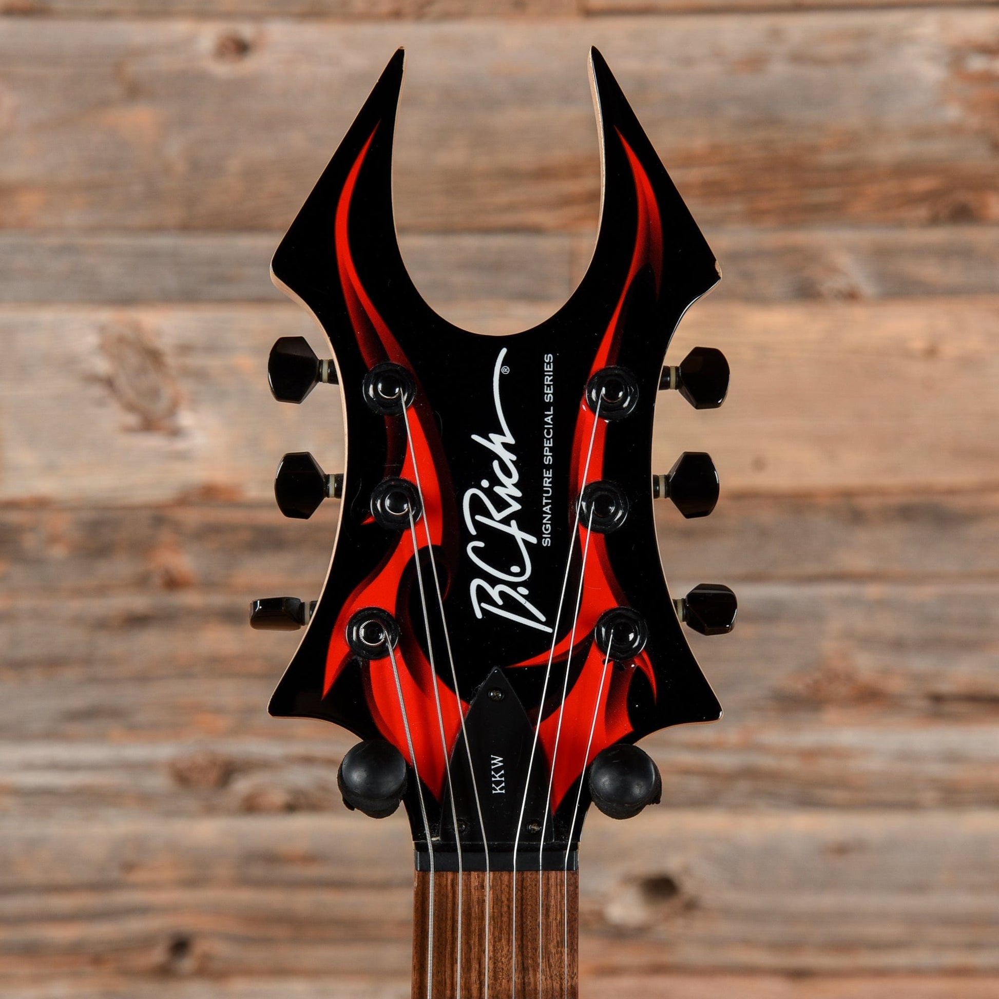 B.C. Rich KKW Tribal Fire Electric Guitars - Black Black Electric Guitars / Solid Body