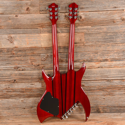 B.C. Rich Rich B Legacy Double Neck 2009 Trans Red  - Dave Amato of REO Speedwagon Electric Guitars / Solid Body