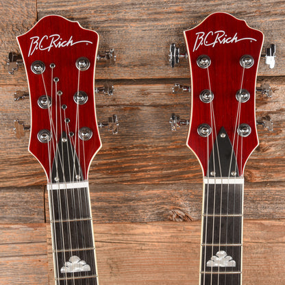 B.C. Rich Rich B Legacy Double Neck 2009 Trans Red  - Dave Amato of REO Speedwagon Electric Guitars / Solid Body