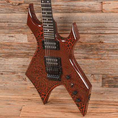 B.C. Rich Stranger Things “Eddie's” Inspired NJ Warlock Red Crackle Electric Guitars / Solid Body