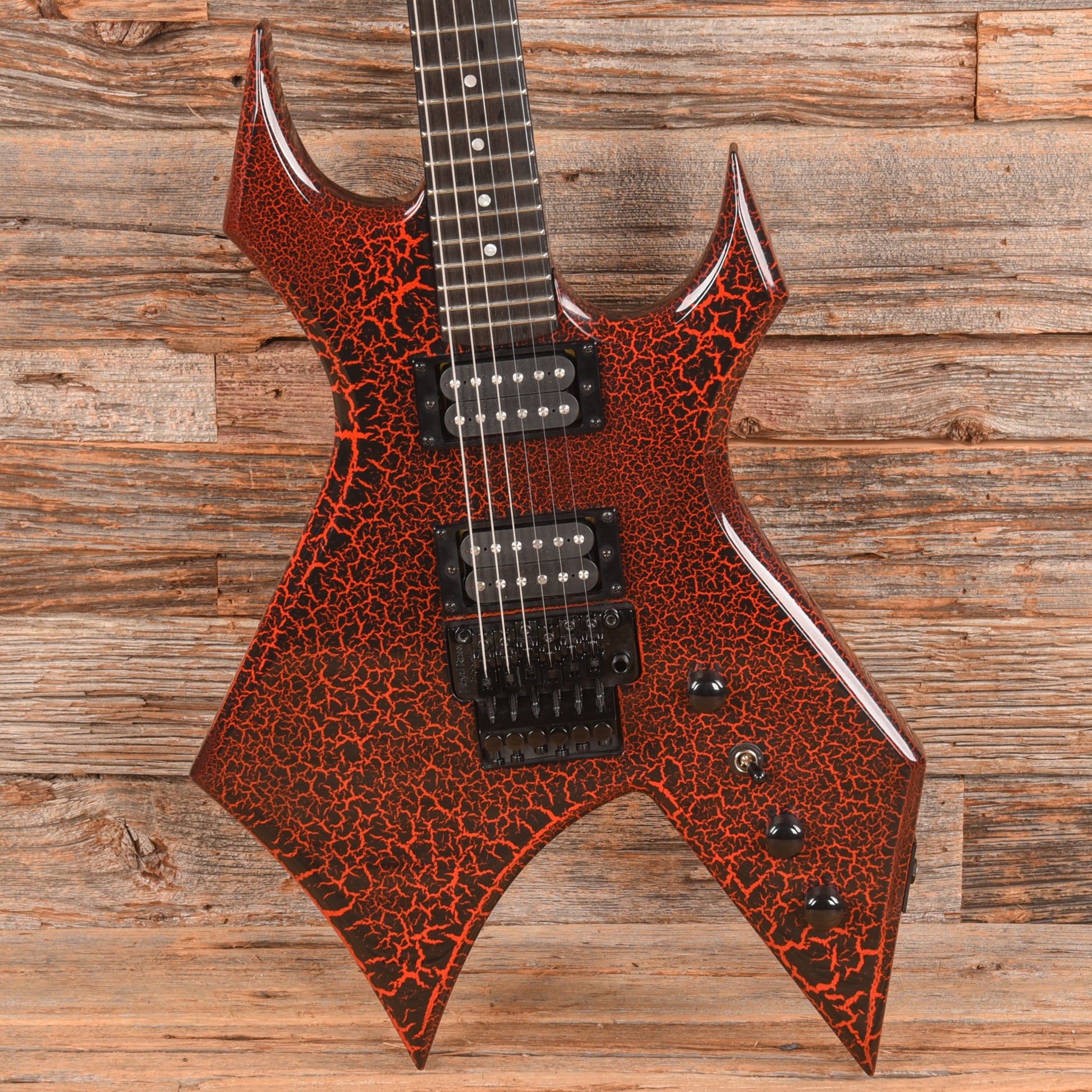 B.C. Rich Stranger Things “Eddie's” Inspired NJ Warlock Red Crackle Electric Guitars / Solid Body
