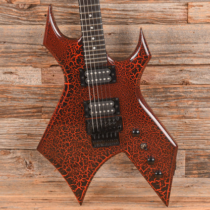 B.C. Rich Stranger Things “Eddie's” Inspired NJ Warlock Red Crackle Electric Guitars / Solid Body