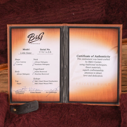 B&G Little Sister -Brazilian Fingerboard Black Electric Guitars