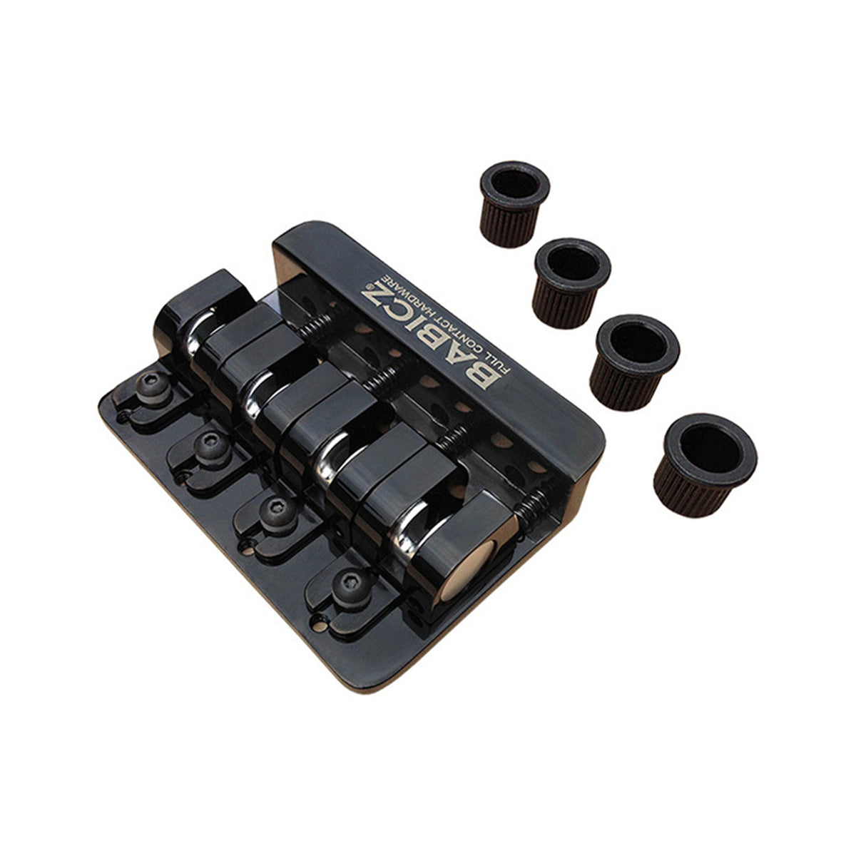 Babicz FCH-4 AM Original Series String Thru Bass Bridge Black Guitar & Amp Parts