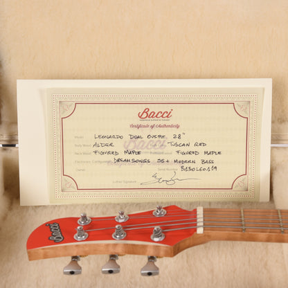 Bacci Leonardo Officina Baritone Tuscan Red w/Figured Maple Neck Electric Guitars