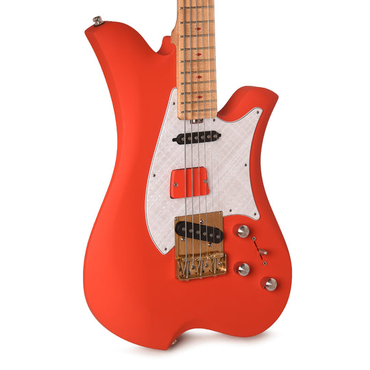 Bacci Leonardo Officina Baritone Tuscan Red w/Figured Maple Neck Electric Guitars