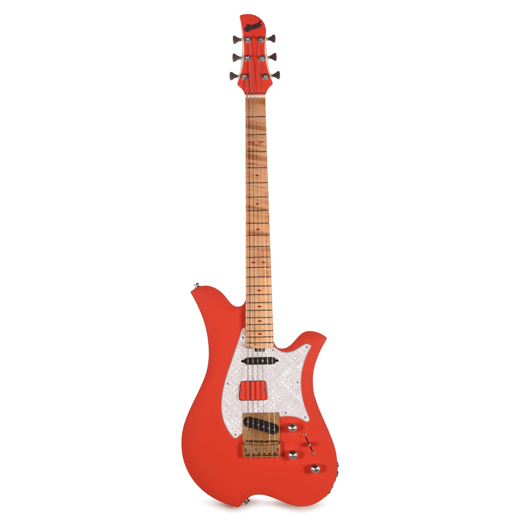 Bacci Leonardo Officina Baritone Tuscan Red w/Figured Maple Neck Electric Guitars