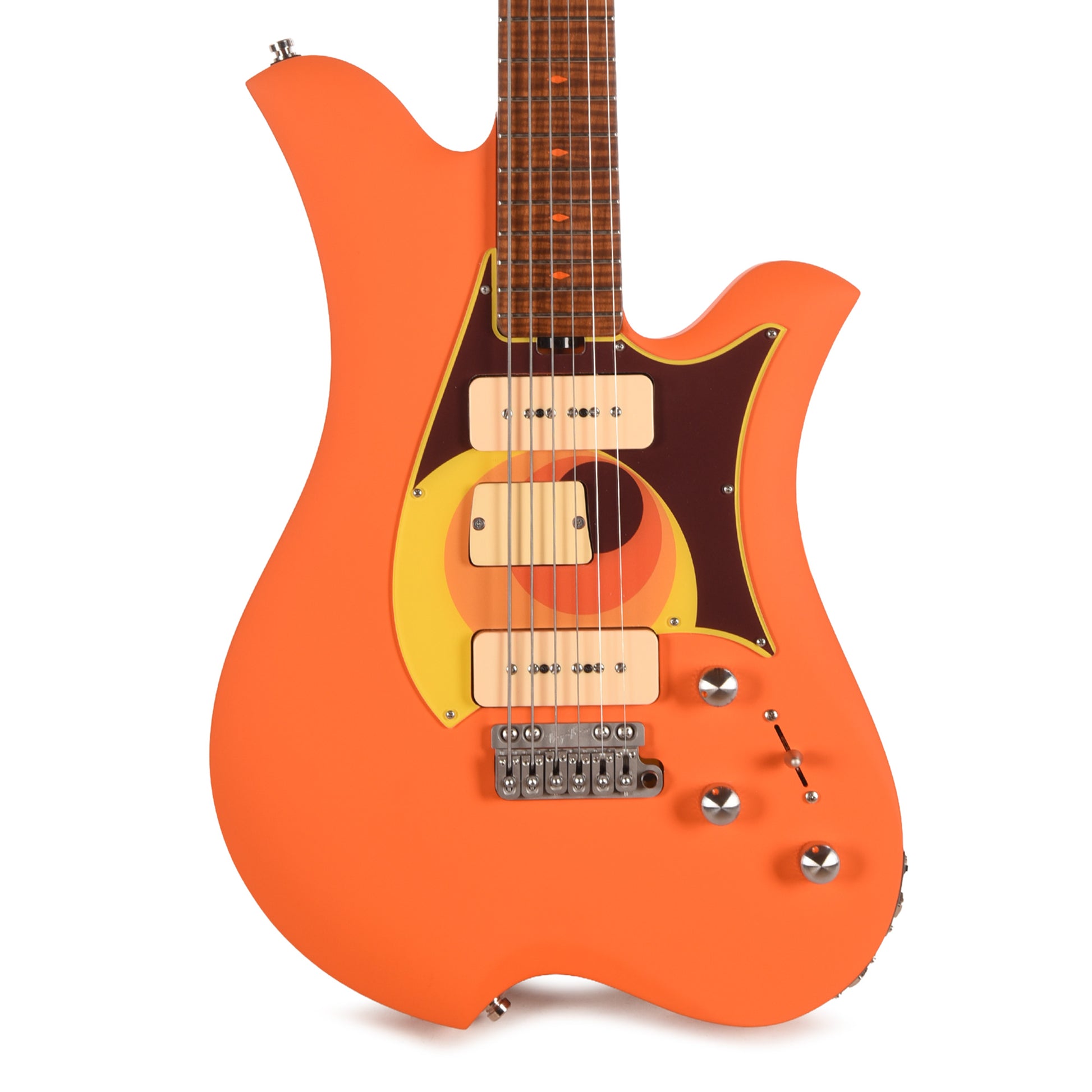 Bacci Leonardo Parato Bacci Orange Circles Roasted Figured Maple Neck w/Vegatrem Electric Guitars