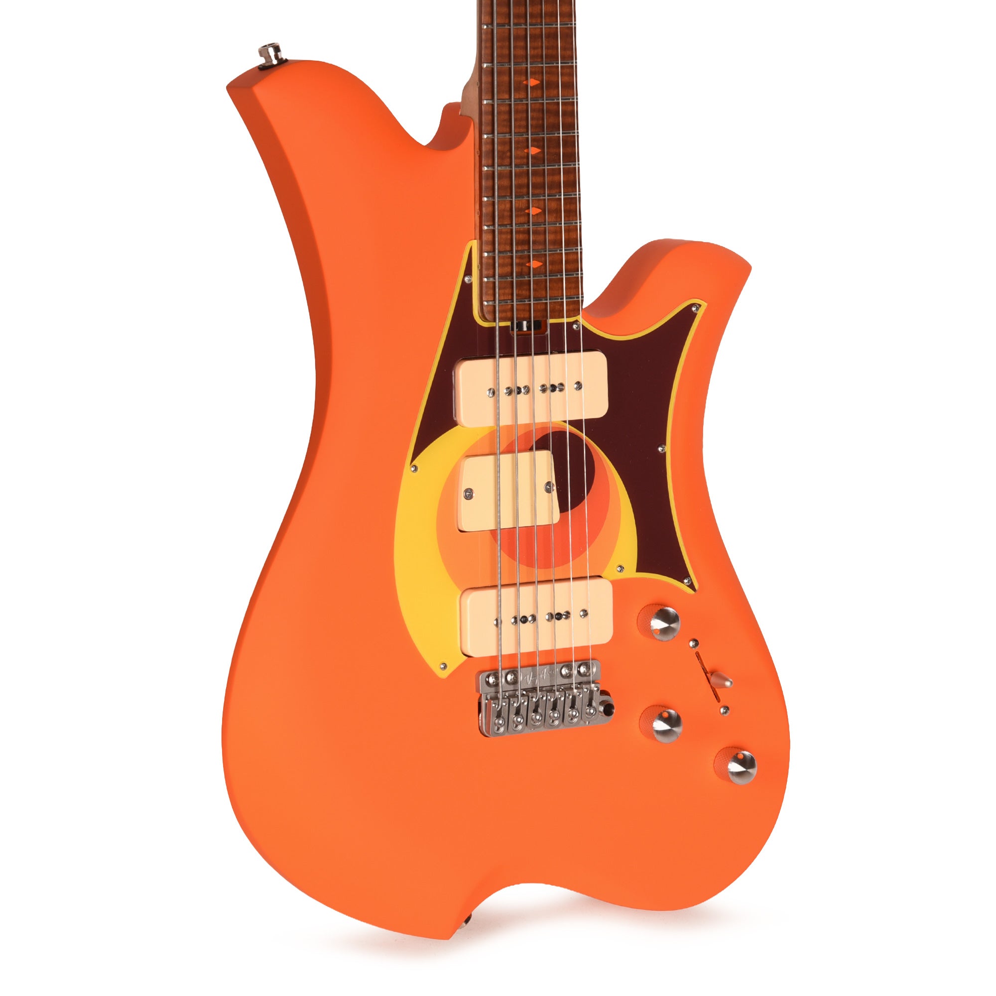 Bacci Leonardo Parato Bacci Orange Circles Roasted Figured Maple Neck w/Vegatrem Electric Guitars