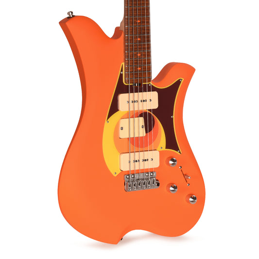 Bacci Leonardo Parato Bacci Orange Circles Roasted Figured Maple Neck w/Vegatrem Electric Guitars
