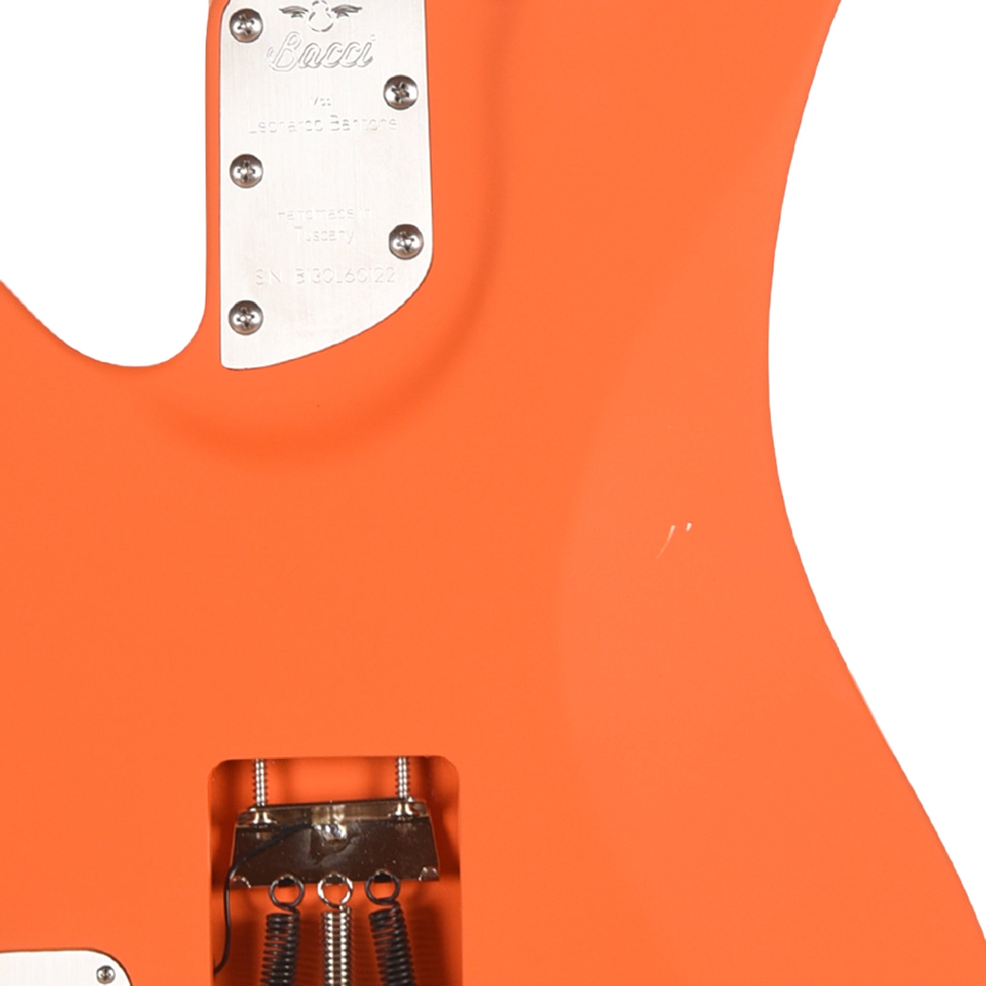 Bacci Leonardo Parato Bacci Orange Circles Roasted Figured Maple Neck w/Vegatrem Electric Guitars