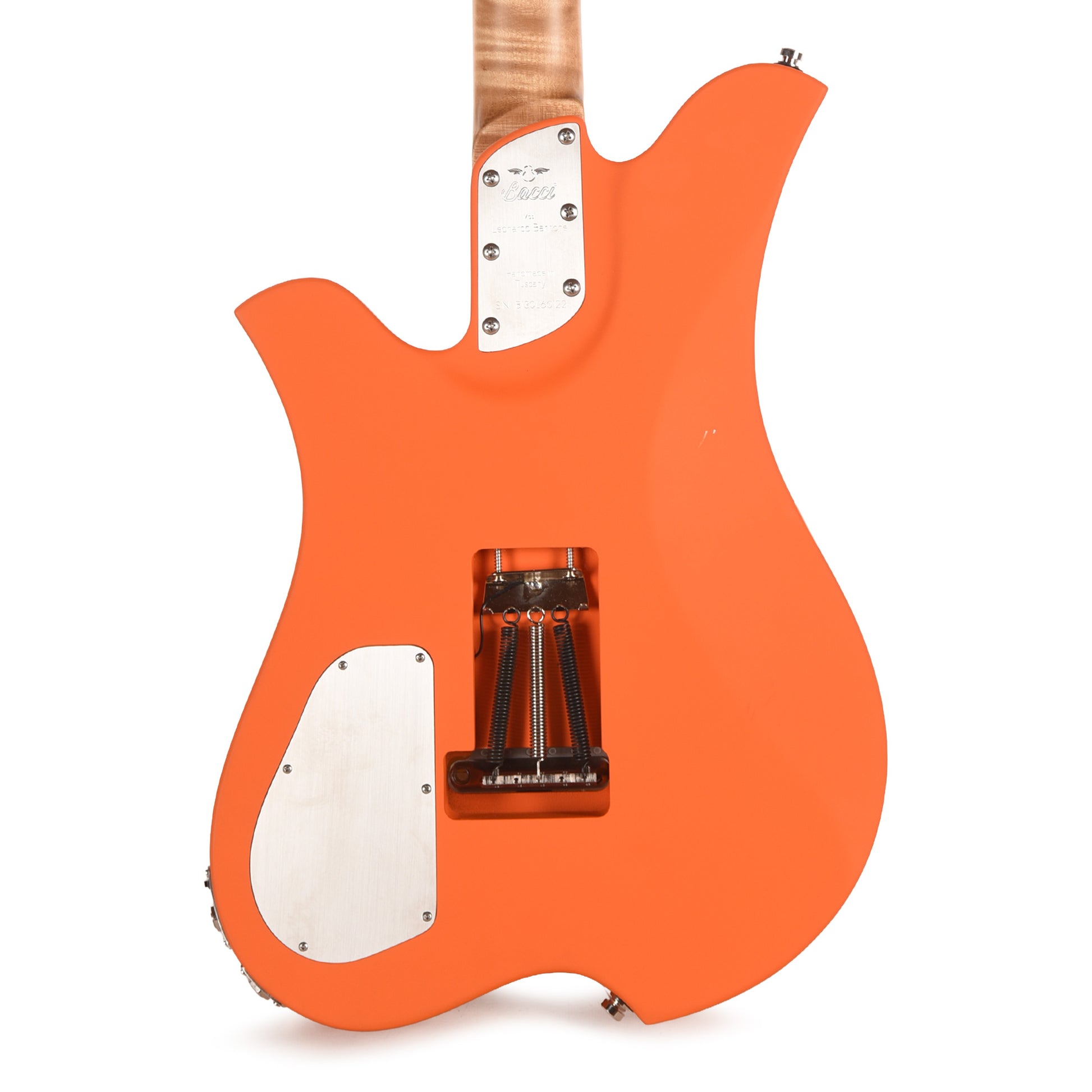 Bacci Leonardo Parato Bacci Orange Circles Roasted Figured Maple Neck w/Vegatrem Electric Guitars