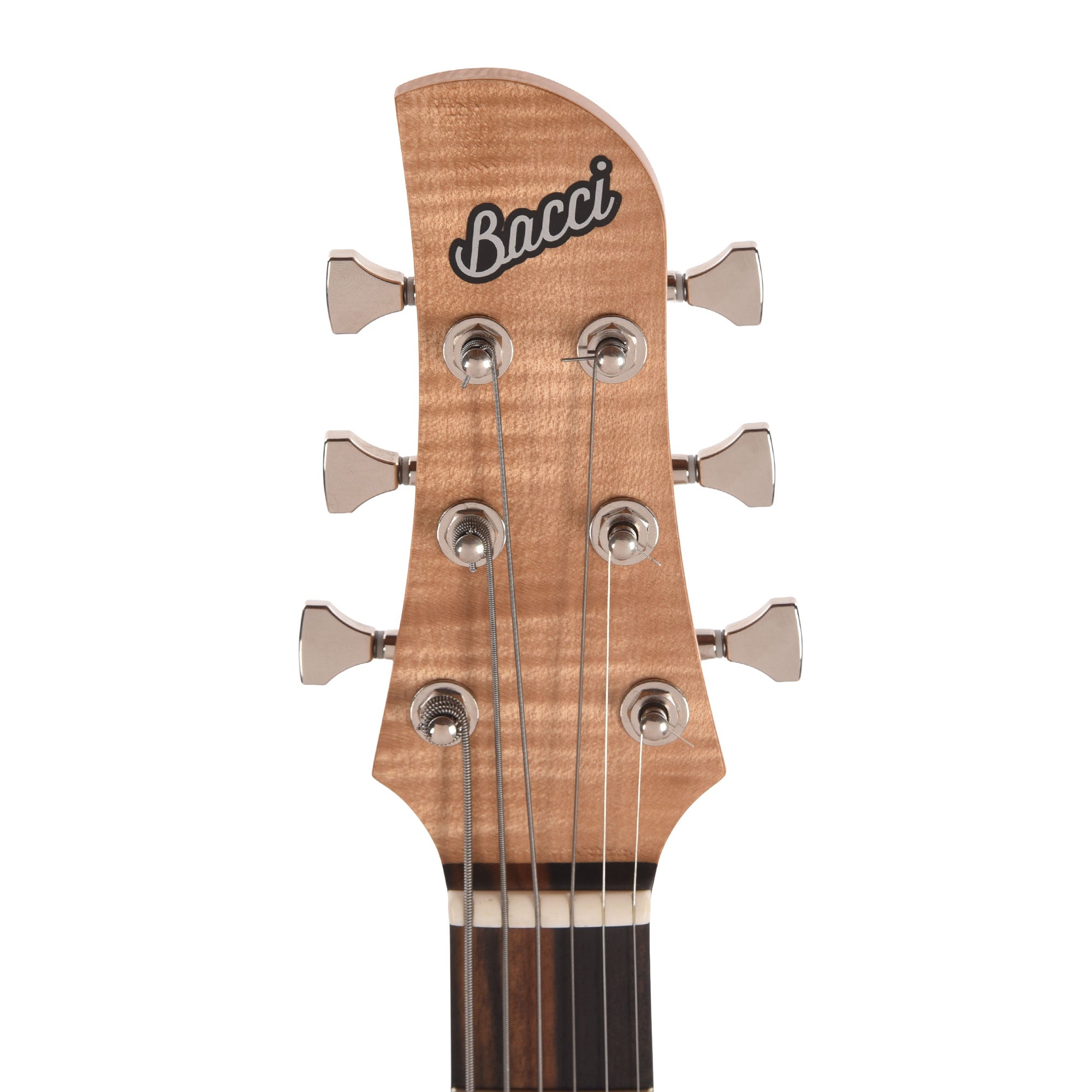 Bacci Leonardo Soffio Noce Dual Output Baritone Semi-Hollow Walnut Natural Electric Guitars / Baritone