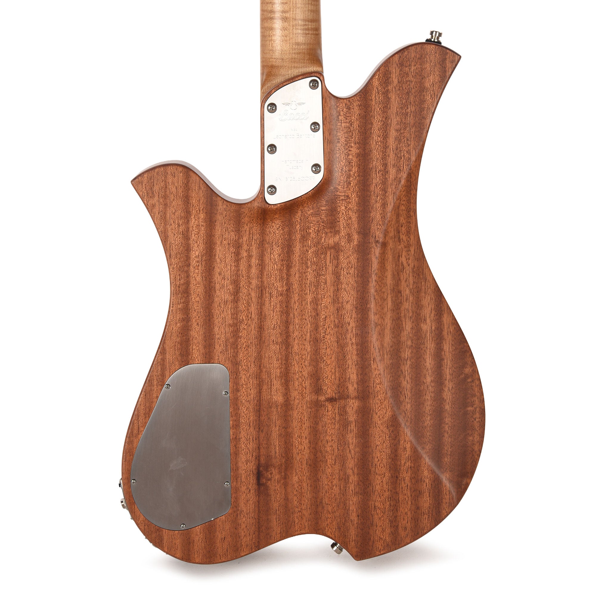 Bacci Leonardo Soffio Noce Dual Output Baritone Semi-Hollow Walnut Natural Electric Guitars / Baritone