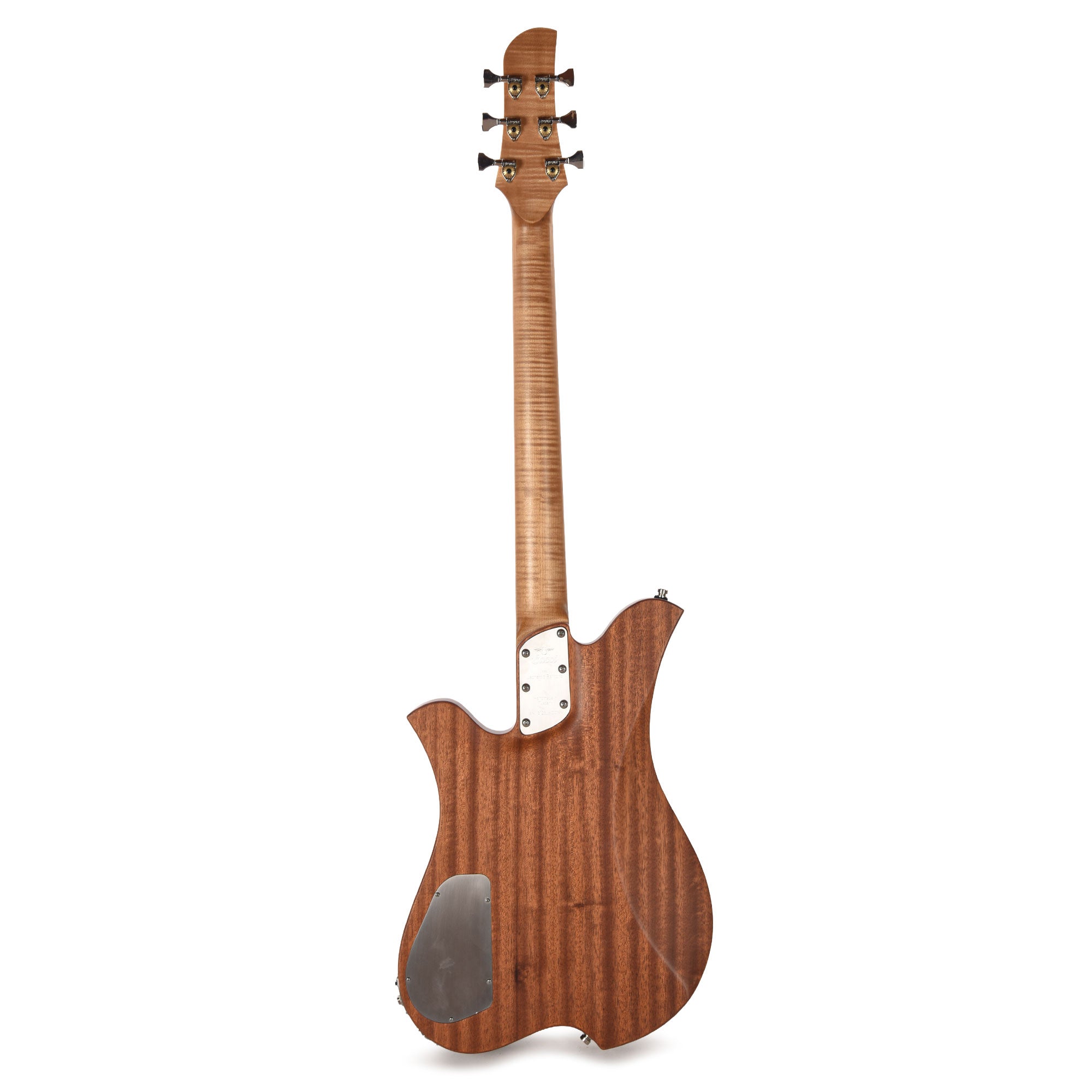 Bacci Leonardo Soffio Noce Dual Output Baritone Semi-Hollow Walnut Natural Electric Guitars / Baritone