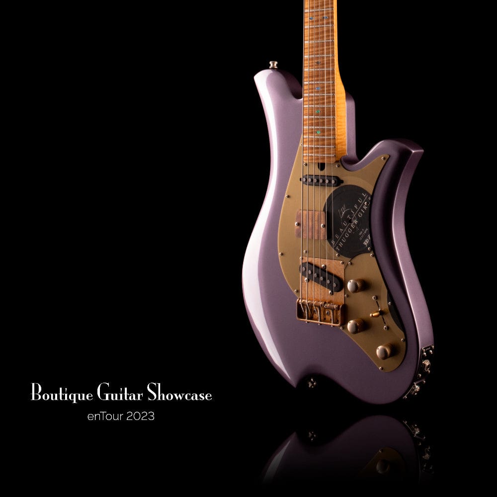 Bacci Leonardo Dual Output Baritone "Hey Jude" Lavender Flakes Electric Guitars / Solid Body