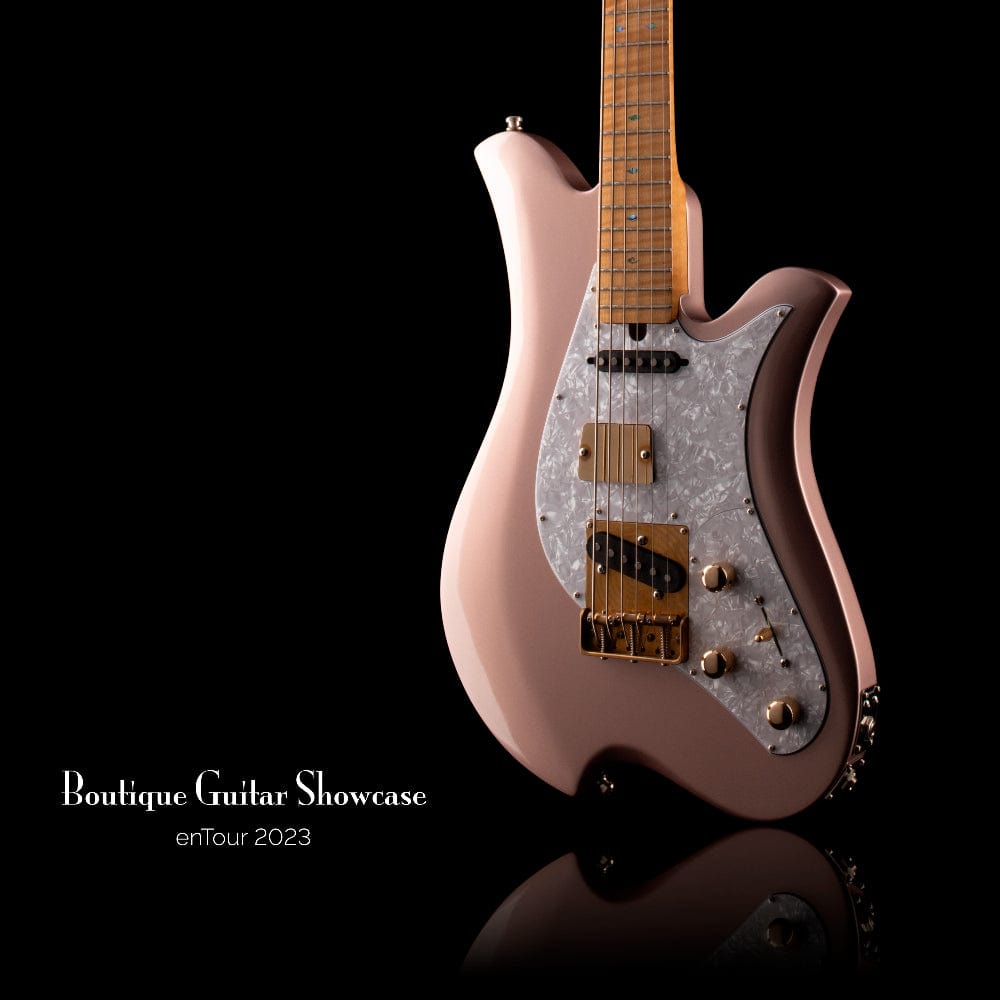 Bacci Leonardo Dual Output Baritone Pearl Rose Gold Electric Guitars / Solid Body