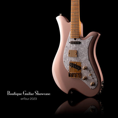 Bacci Leonardo Dual Output Baritone Pearl Rose Gold Electric Guitars / Solid Body