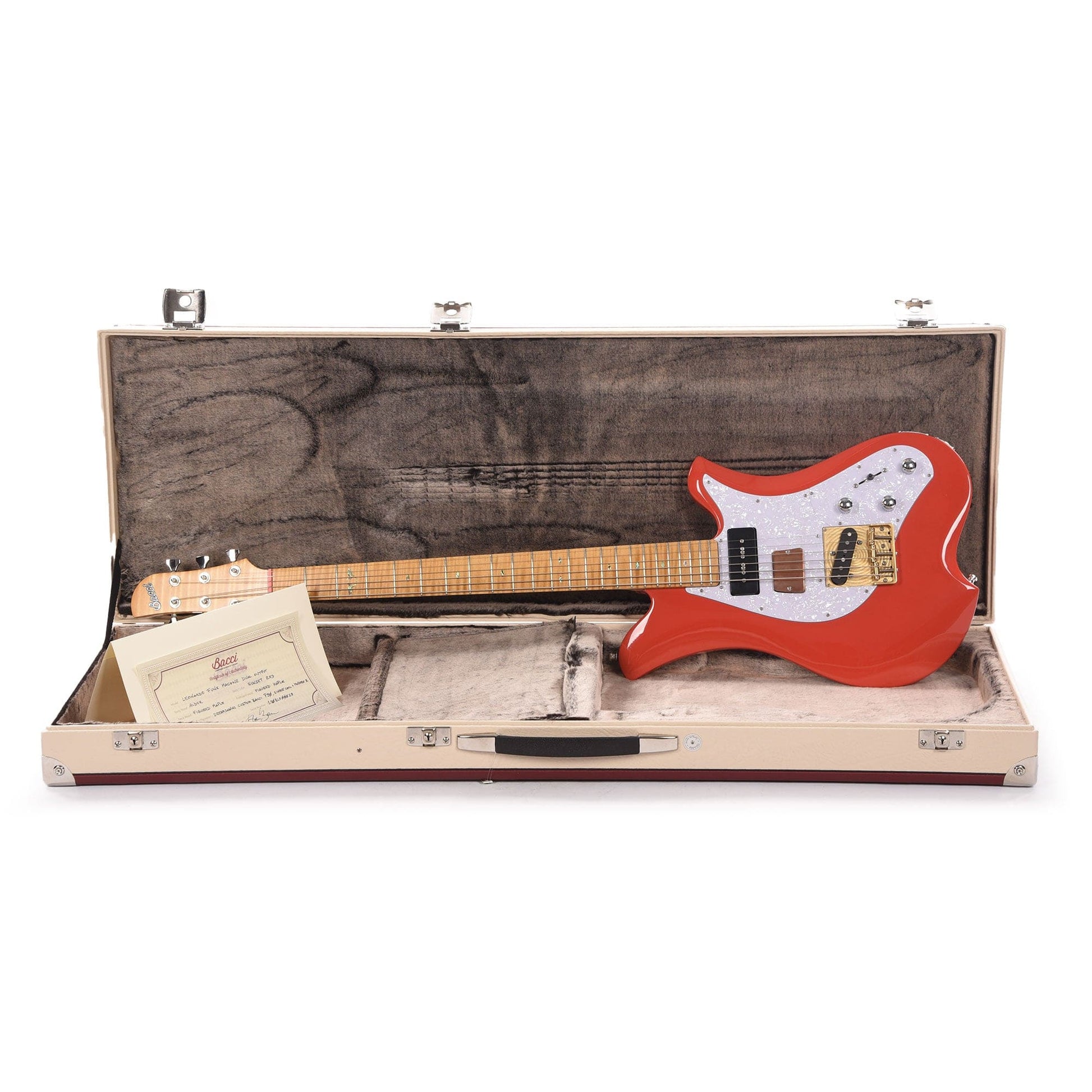 Bacci Leonardo Dual Output Baritone Sunset Red Electric Guitars / Solid Body