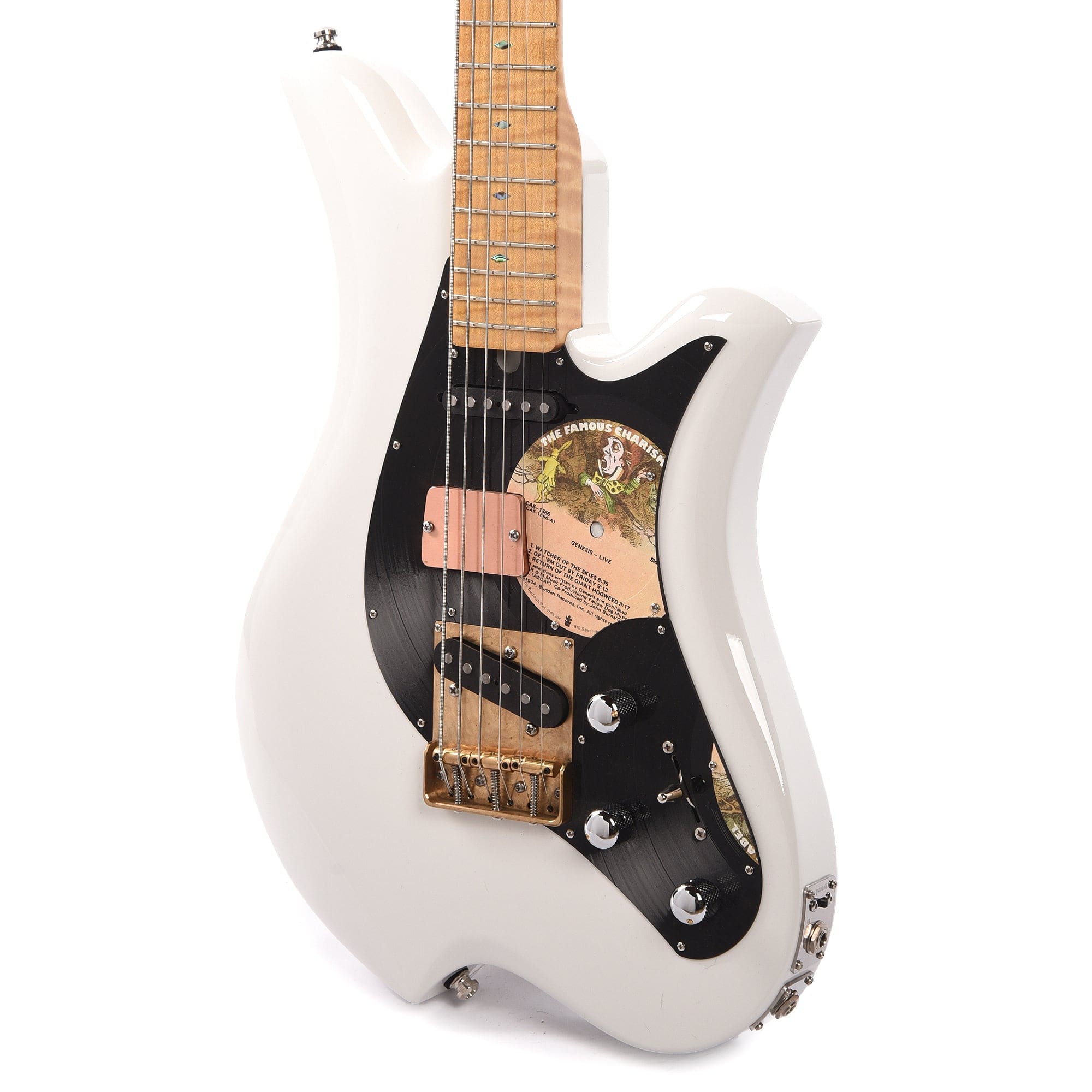 Bacci Leonardo Funk Machine Dual Output Baritone Vintage White Electric Guitars / Solid Body
