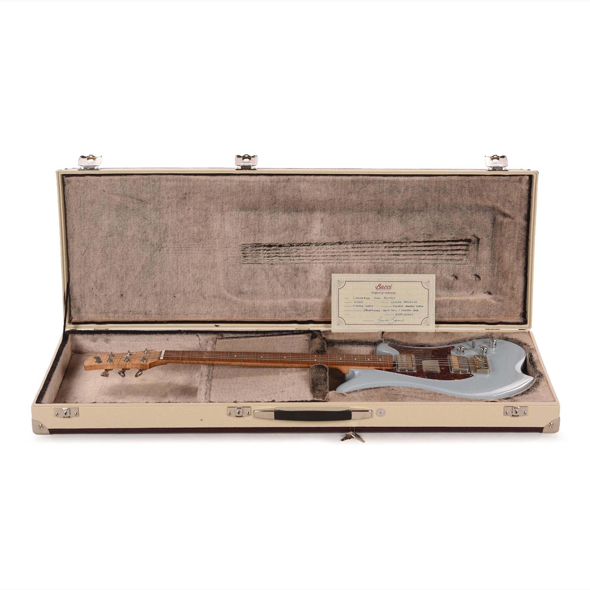 Bacci Leonardo Officina Celeste Dual Output Baritone Red Alder Light Blue Electric Guitars / Solid Body