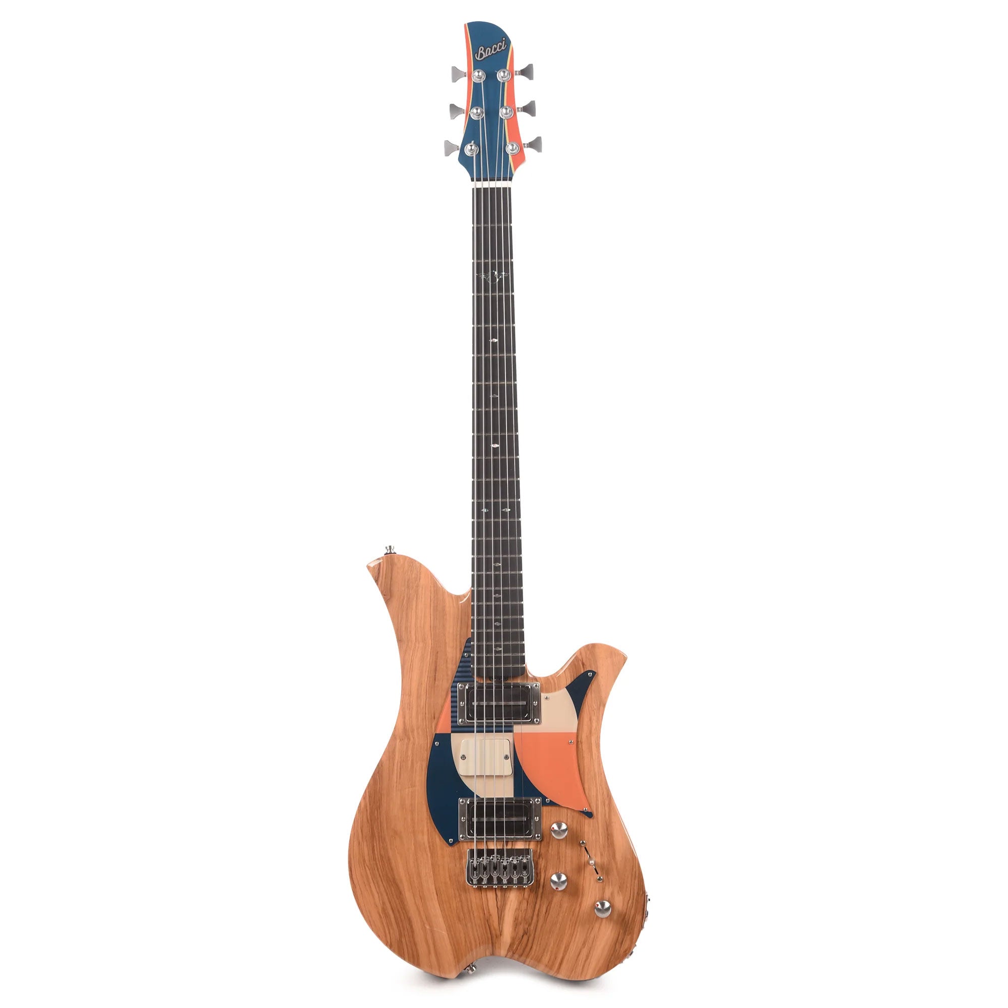 Bacci Leonardo Parato Essence Olivo Dual Output Baritone Italian Olive/Ash Natural Electric Guitars / Solid Body