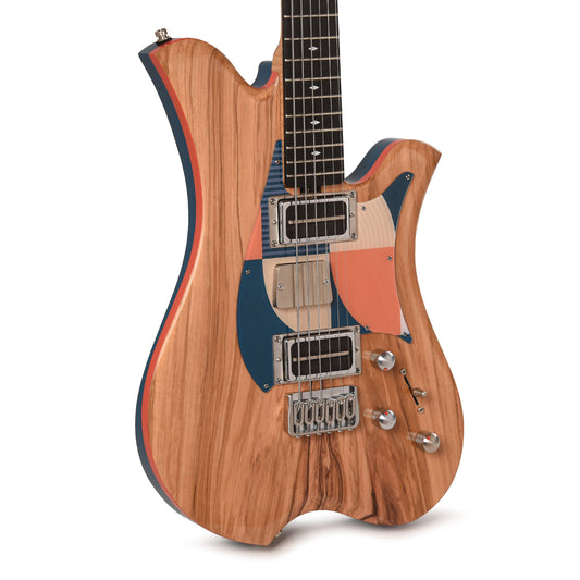 Bacci Leonardo Parato Essence Olivo Dual Output Baritone Italian Olive/Ash Natural Electric Guitars / Solid Body