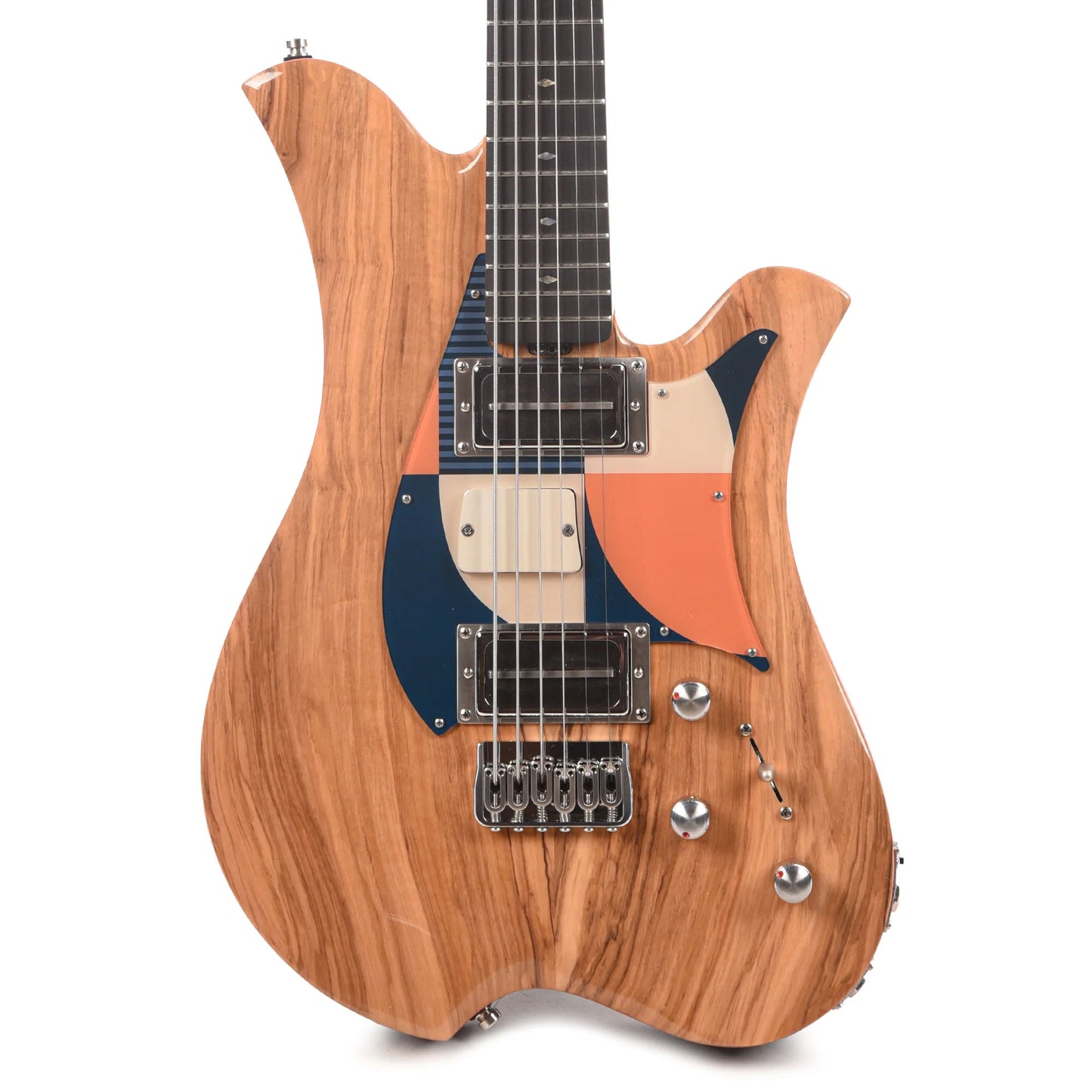 Bacci Leonardo Parato Essence Olivo Dual Output Baritone Italian Olive/Ash Natural Electric Guitars / Solid Body