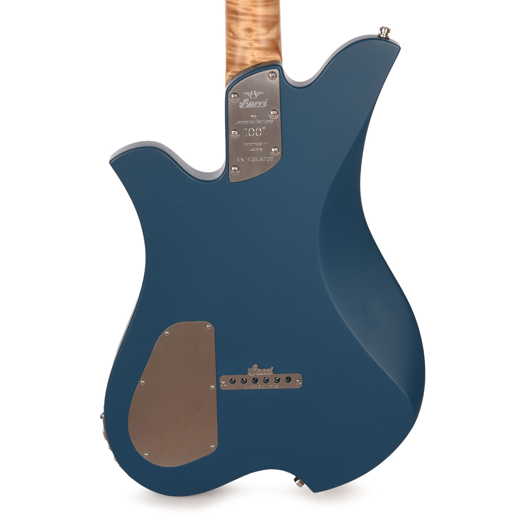 Bacci Leonardo Parato Rhombus Dual Output Baritone Red Alder Dark Blue Electric Guitars / Solid Body
