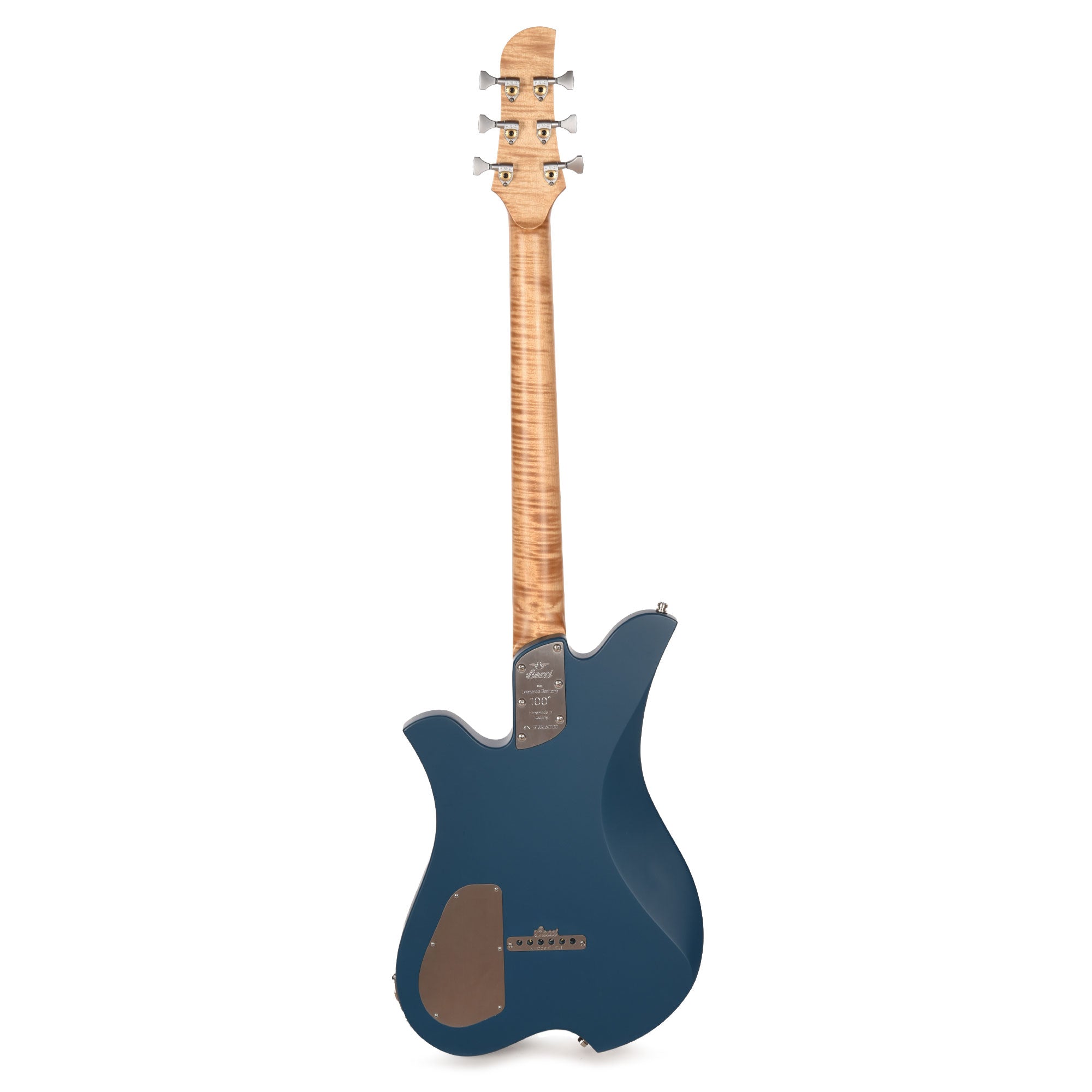 Bacci Leonardo Parato Rhombus Dual Output Baritone Red Alder Dark Blue Electric Guitars / Solid Body