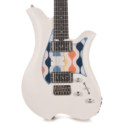 Bacci Leonardo Parato Slalom Dual Output Baritone Red Alder Clear White Bacci Electric Guitars / Solid Body