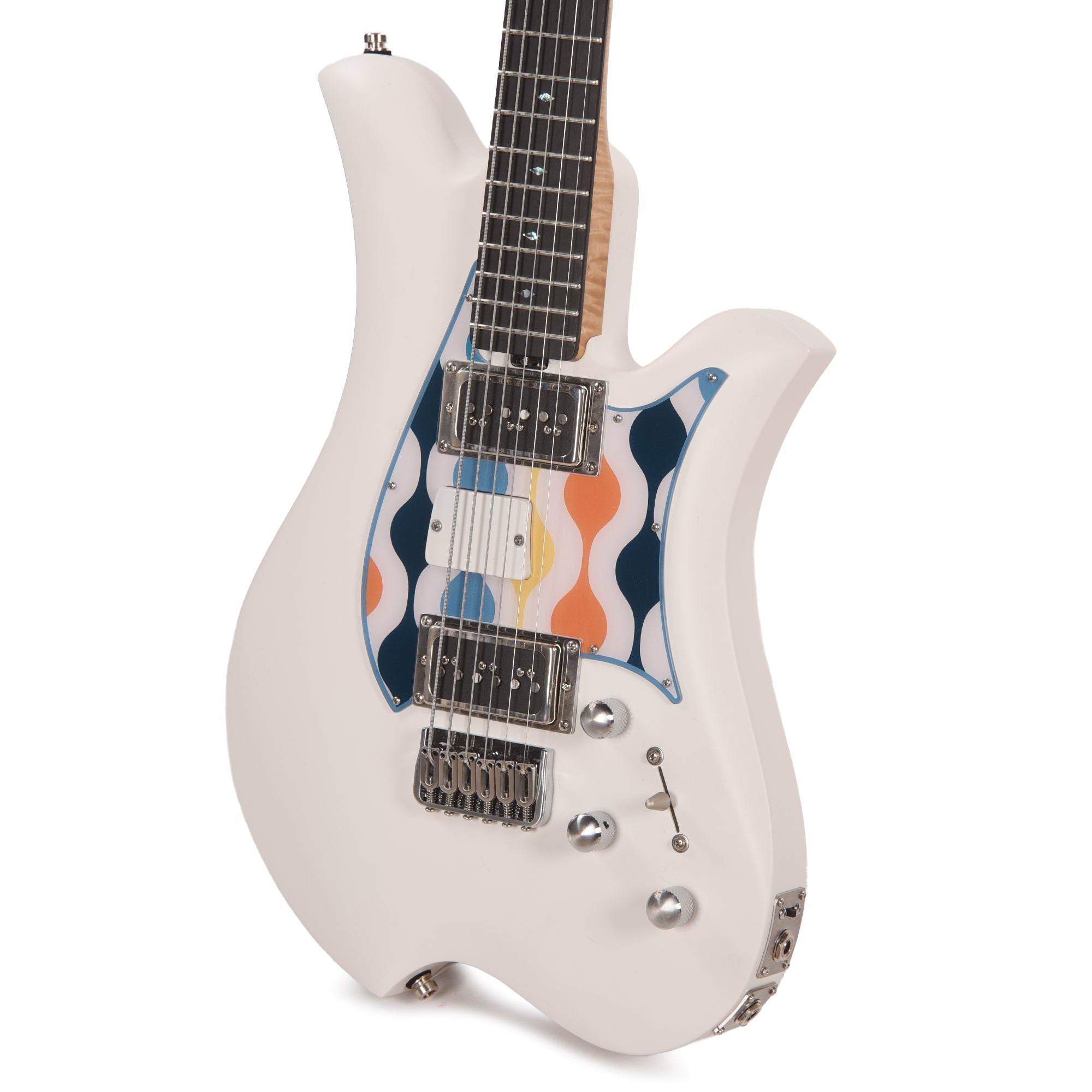 Bacci Leonardo Parato Slalom Dual Output Baritone Red Alder Clear White Bacci Electric Guitars / Solid Body