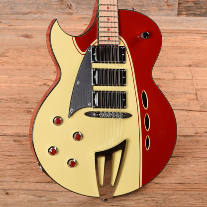 Backlund Rockerbox Deluxe Red/Creme 2018 LEFTY Electric Guitars