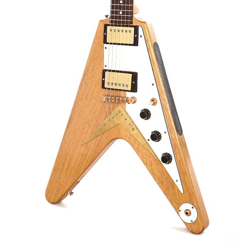 Banker Custom 58 Spec V Korina Natural Lightly Aged w/OX4 Gold Beano PAF Pickups & Brazilian Rosewood Fingerboard Electric Guitars / Solid Body