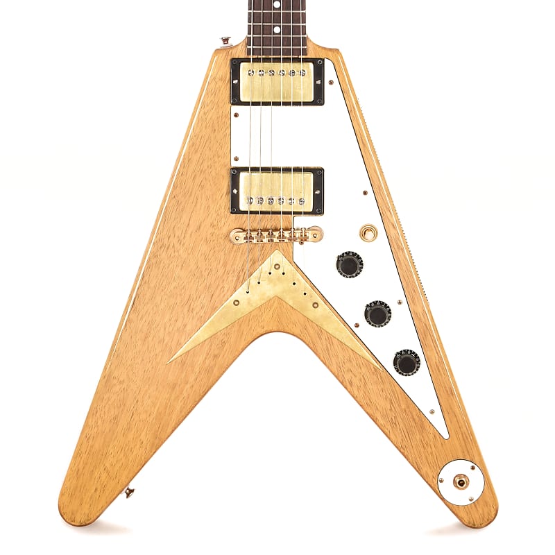 Banker Custom 58 Spec V Korina Natural Lightly Aged w/OX4 Gold Beano PAF Pickups & Brazilian Rosewood Fingerboard Electric Guitars / Solid Body
