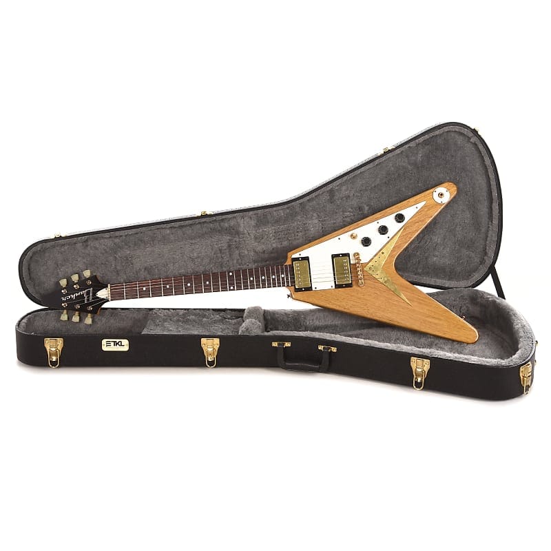Banker Custom 58 Spec V Korina Natural Lightly Aged w/OX4 Gold Beano PAF Pickups & Brazilian Rosewood Fingerboard Electric Guitars / Solid Body