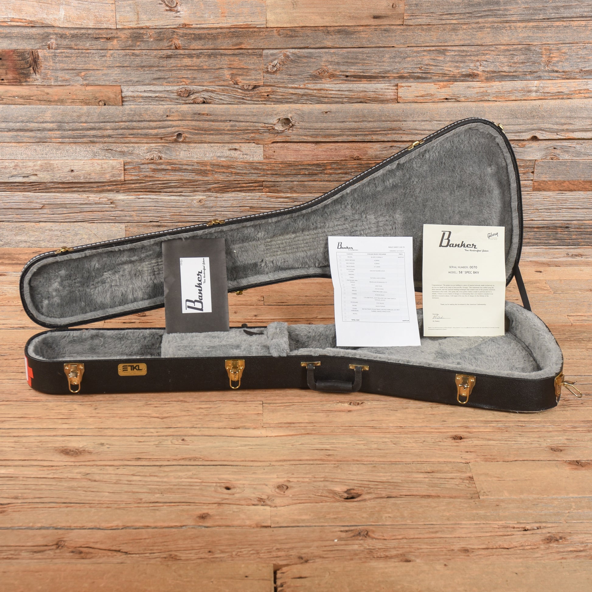 Banker Custom Guitars '58 Spec V Lightly Aged Natural Electric Guitars / Solid Body