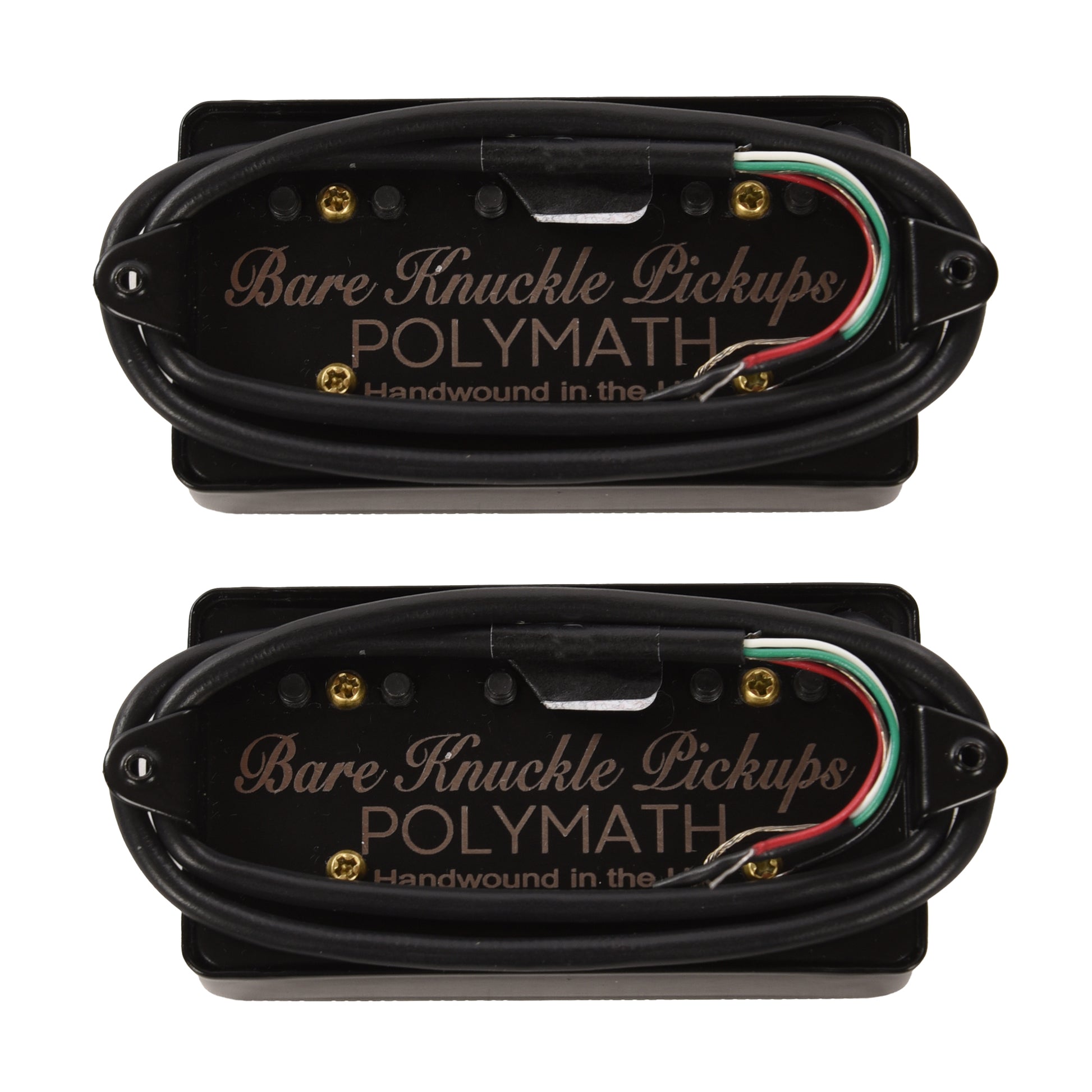 Bare Knuckle Signature Series Adam ‘Nolly’ Getgood Polymath Humbucker Set 50mm 4-Conductor Short Leg Polymath Cover w/Black Screw Parts / Guitar Pickups