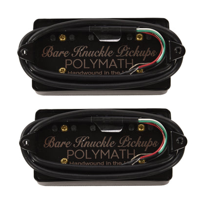 Bare Knuckle Signature Series Adam ‘Nolly’ Getgood Polymath Humbucker Set 50mm 4-Conductor Short Leg Polymath Cover w/Black Screw Parts / Guitar Pickups