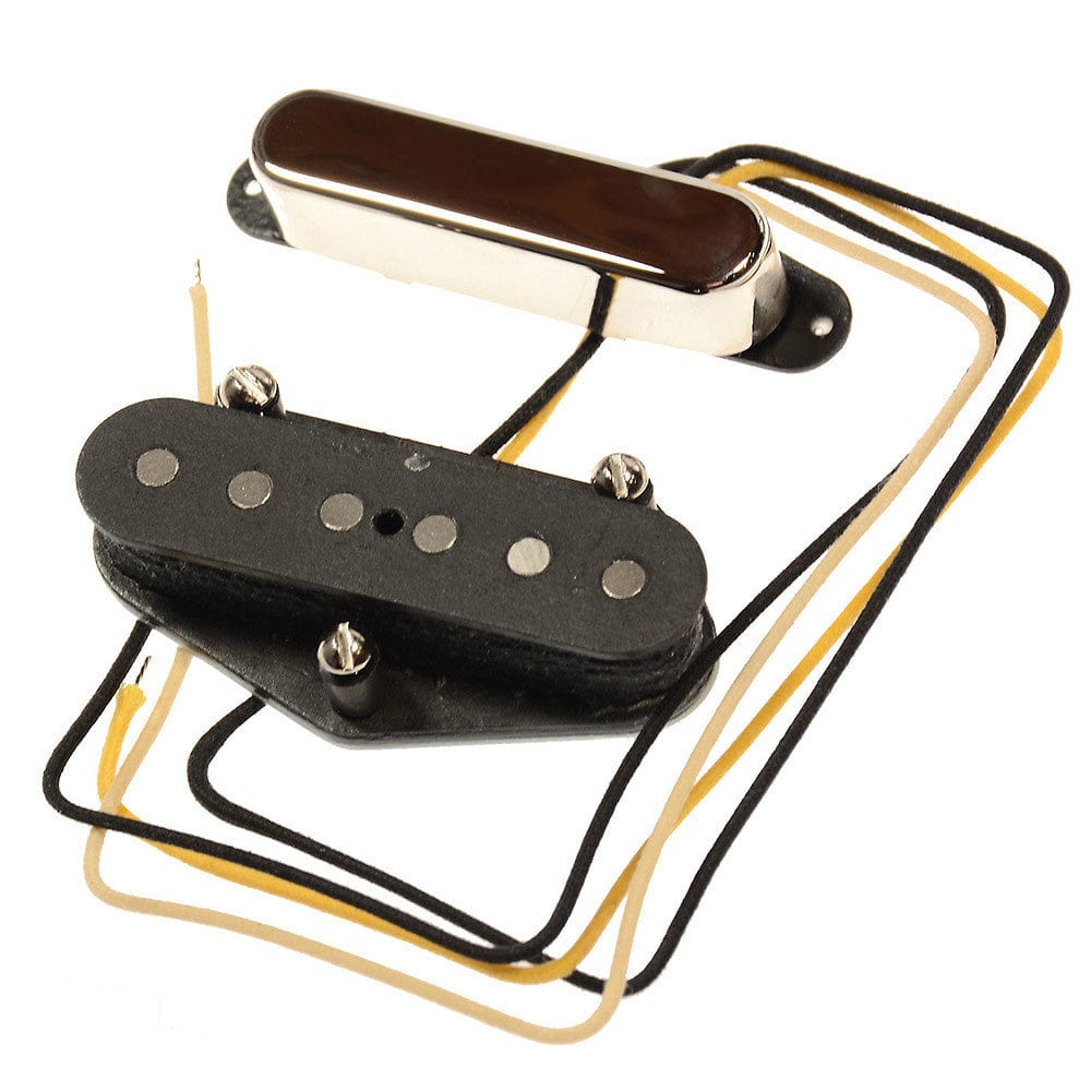 Bare Knuckle Tele Blackguard Flat '50 Single Coil Set Nickel Parts / Guitar Pickups