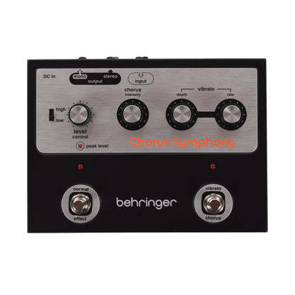 Behringer Chorus Symphony Chorus and Vibrato Pedal Effects and Pedals / Chorus and Vibrato