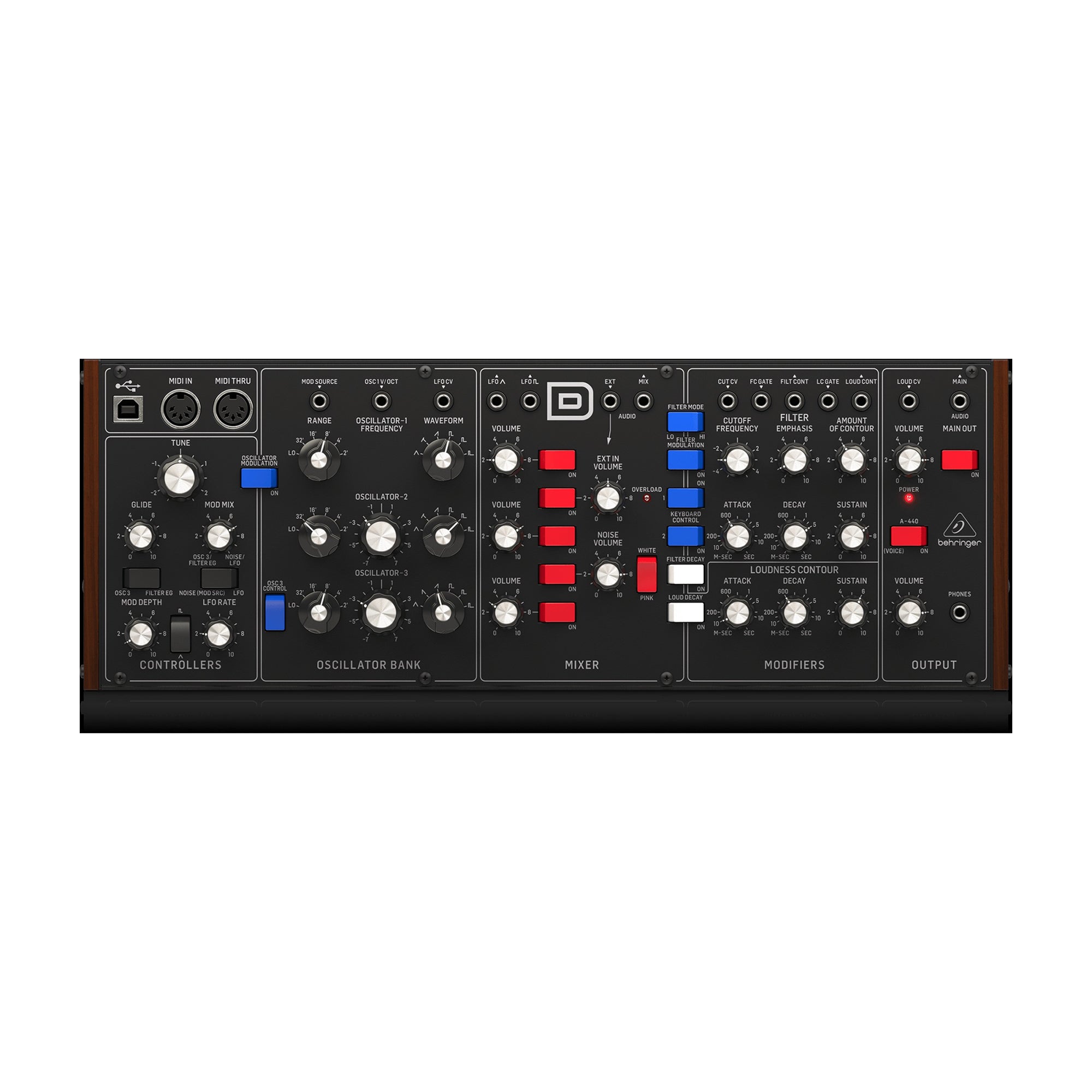 Behringer Model D Monophonic Analog Desktop Synthesizer Keyboards and Synths / Synths / Digital Synths