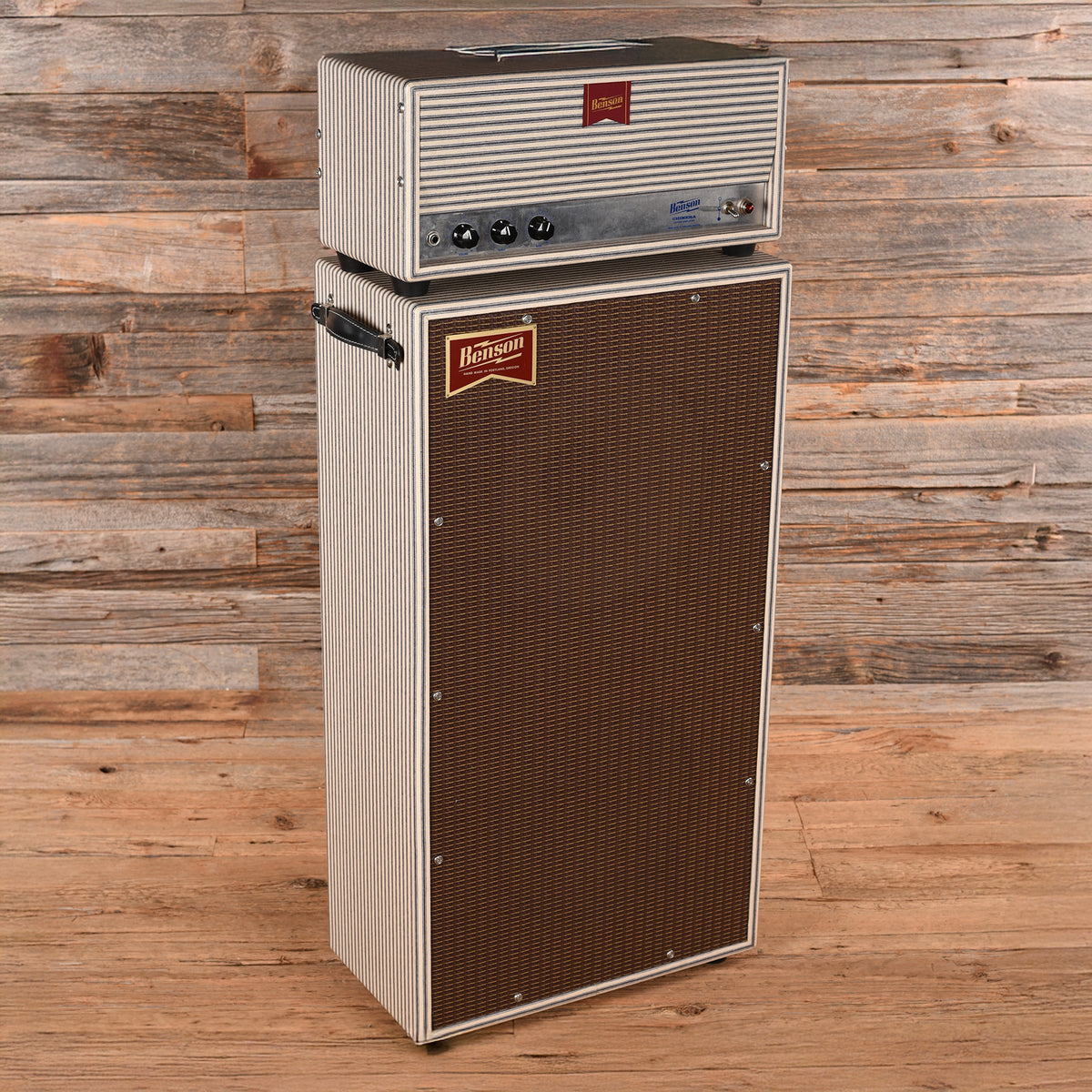 Benson Benson Amps Chimera 30-Watt 2x12" Guitar Amp Half Stack Hickory Stripe Amplifiers