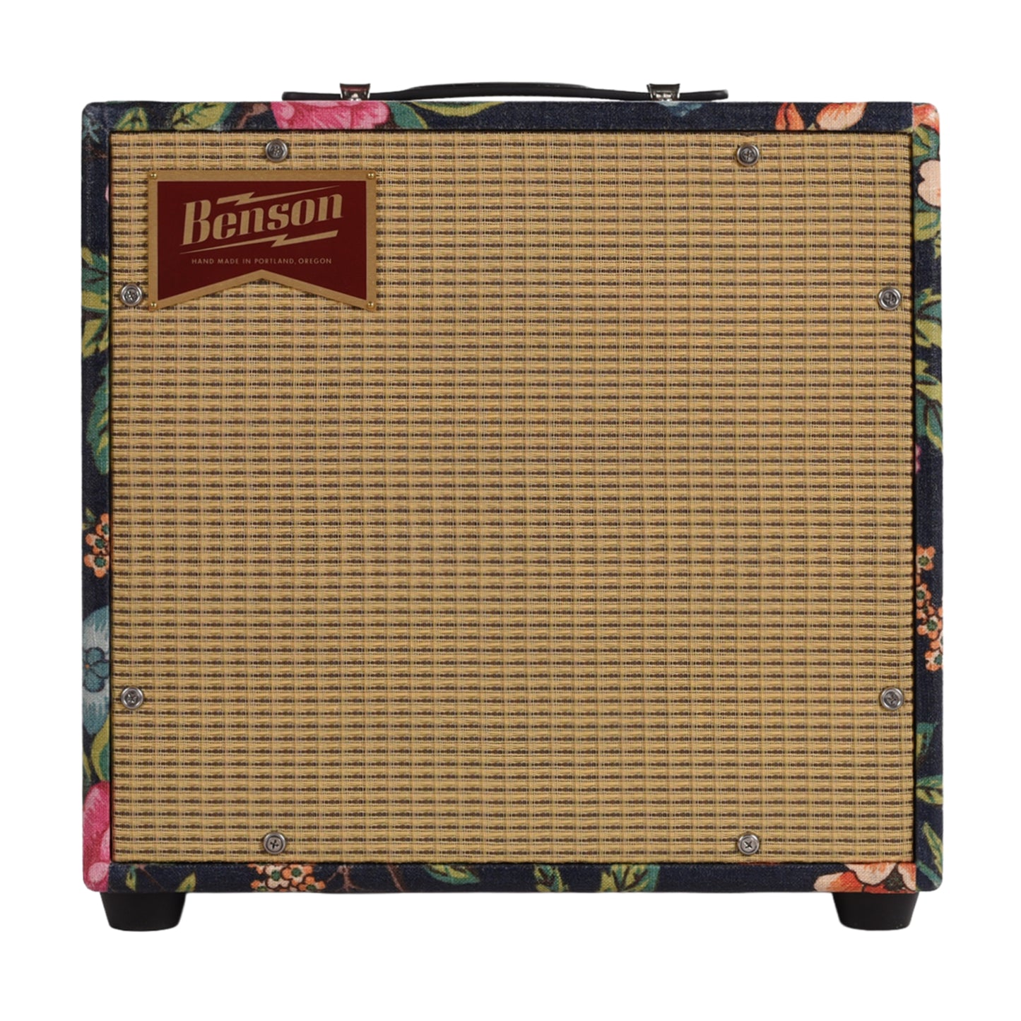 Benson Nathan Junior Reverb 5w 1x10 Combo Amp Navy Blue Floral w/ Wheat Cloth Amplifiers