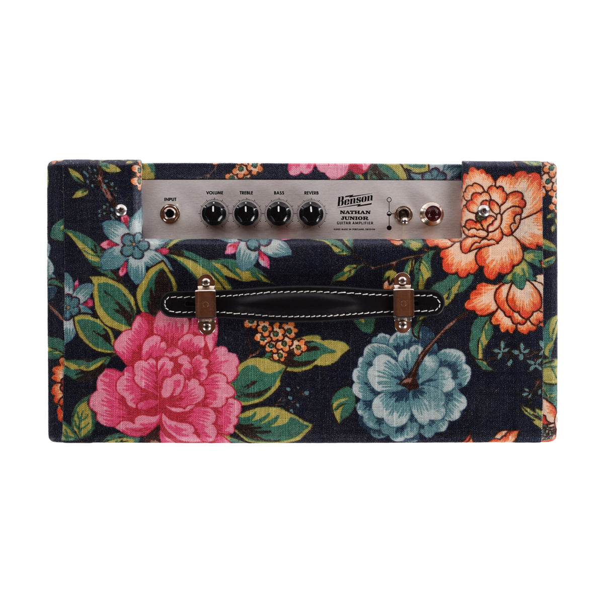 Benson Nathan Junior Reverb 5w 1x10 Combo Amp Navy Blue Floral w/ Wheat Cloth Amplifiers