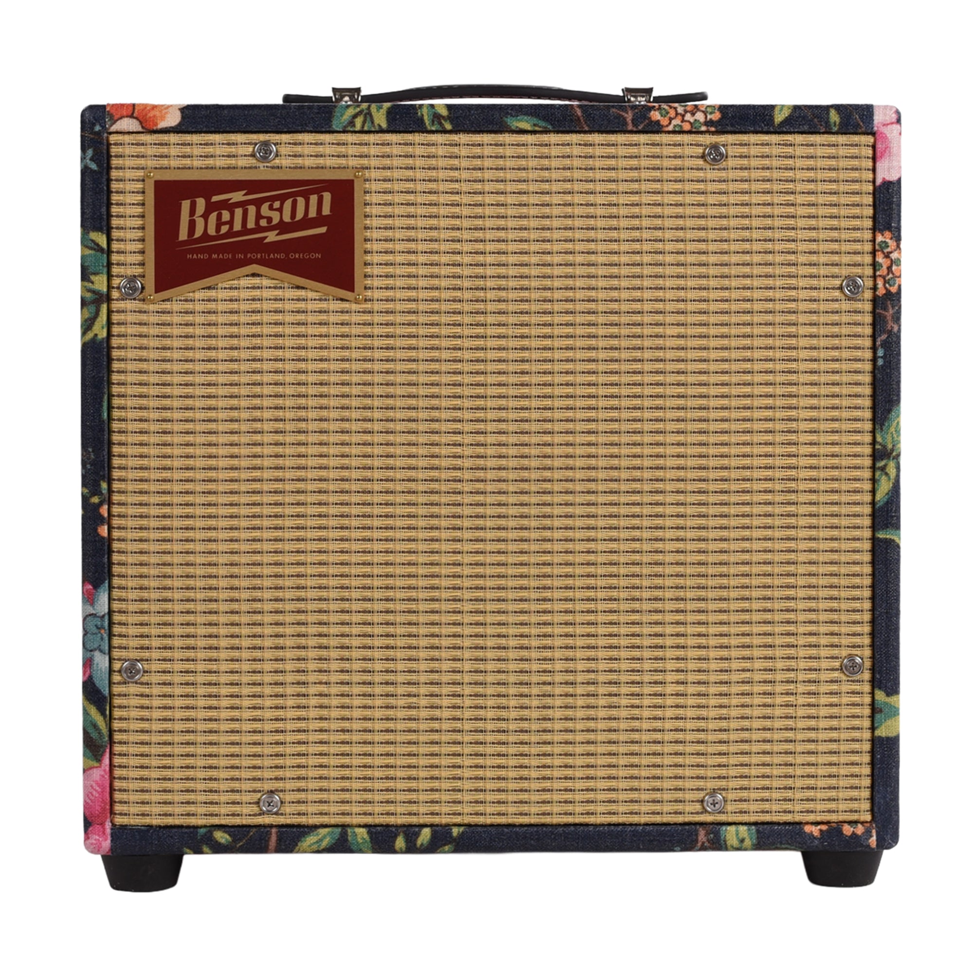 Benson Vinny Reverb 5w 1x10 Combo Amp Navy Blue Floral w/ Wheat Cloth Amplifiers