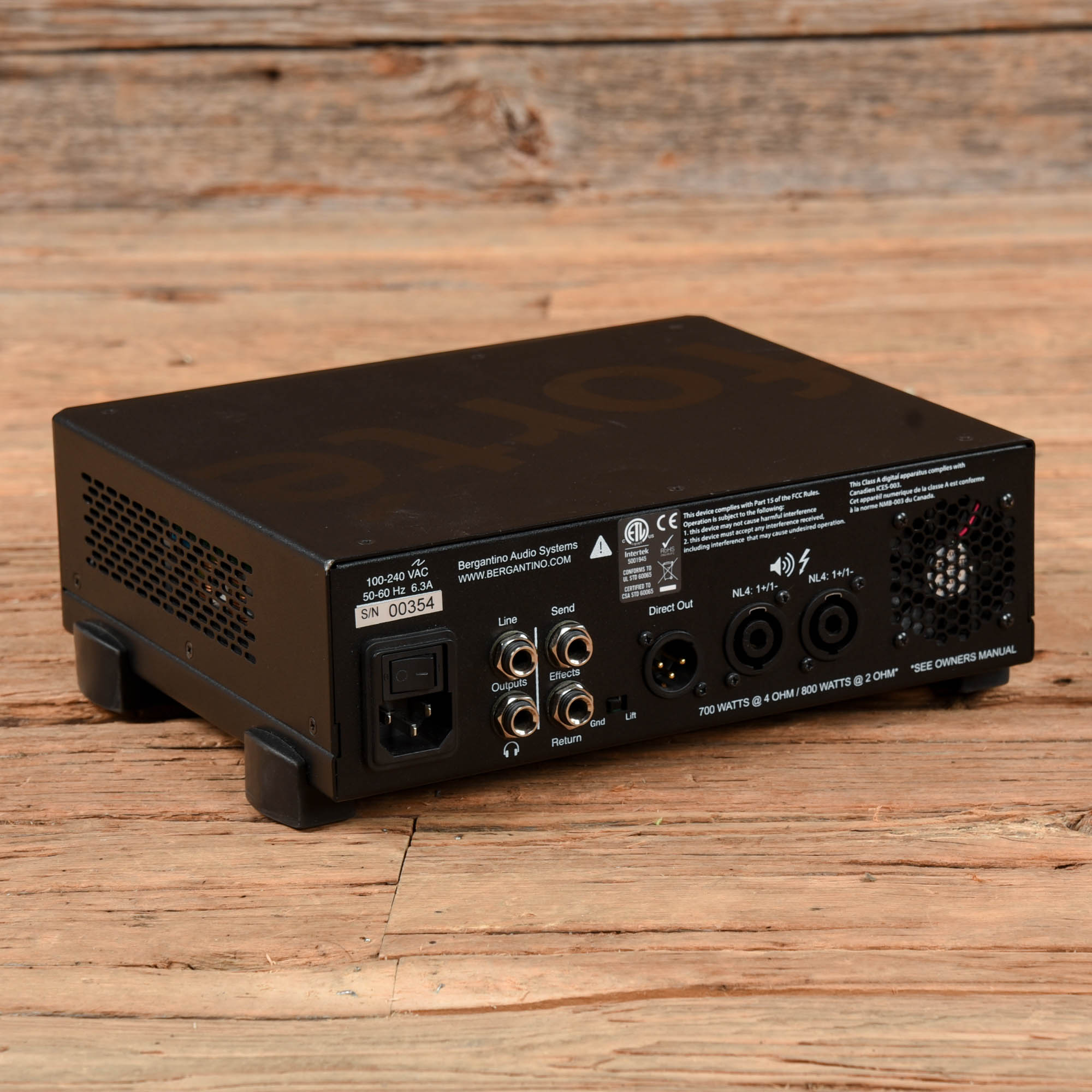 Bergantino Forte 800-Watt Bass Amp Head Amps / Bass Amps / Bass Cabinets