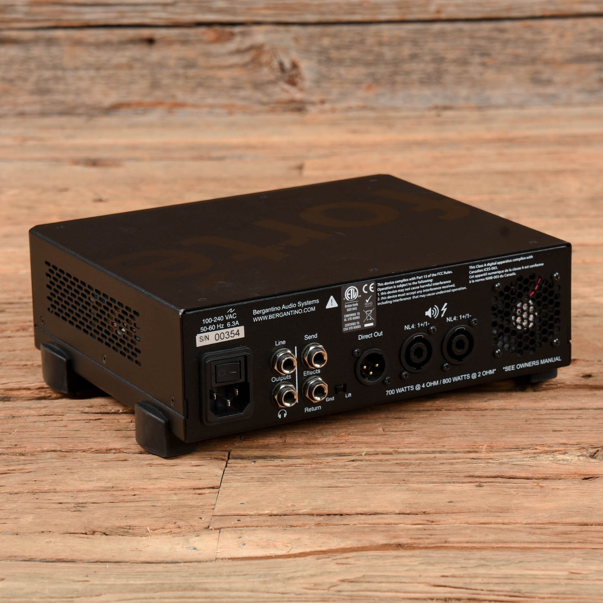 Bergantino Forte 800-Watt Bass Amp Head Amps / Bass Amps / Bass Cabinets