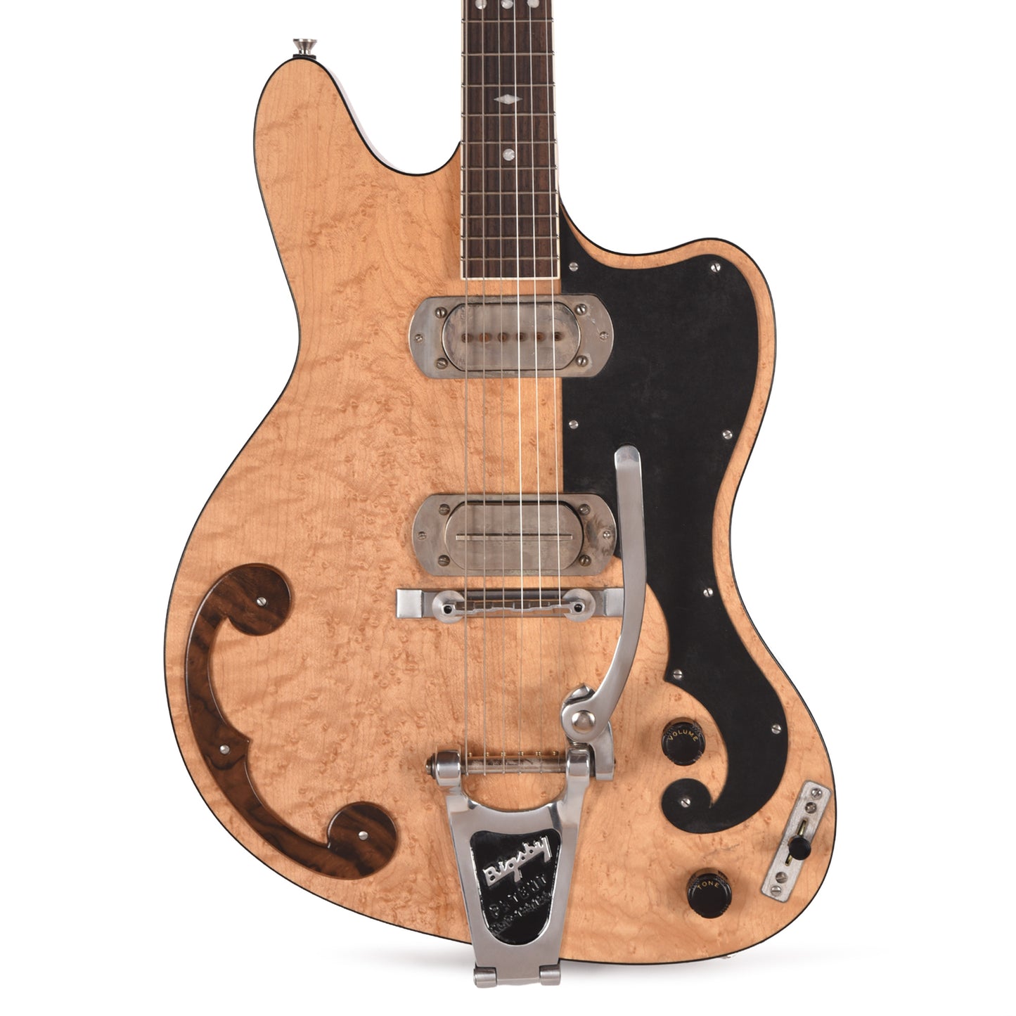 BilT P. Bigsby Zaftig Birdseye Maple/Walnut Satin w/Mojo P.A.B. Pickups Electric Guitars / Solid Body